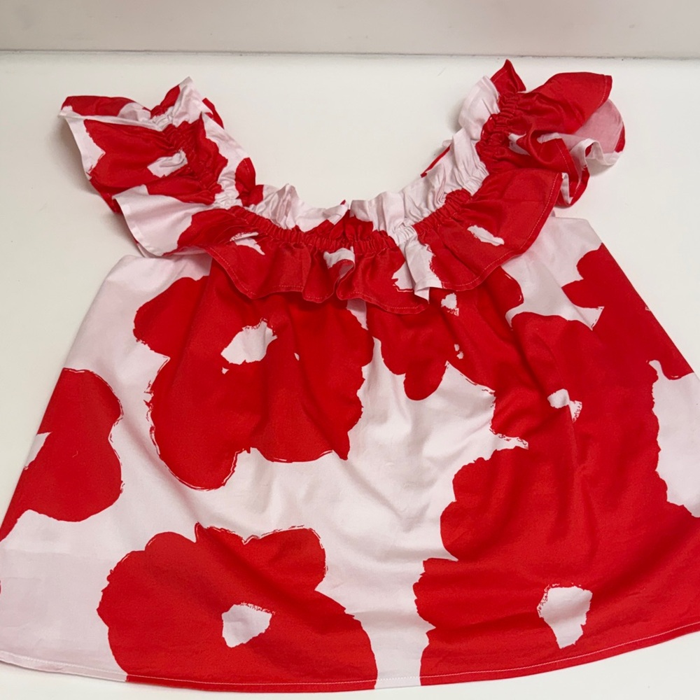 Crosby by Mollie Burch  & White Floral Ruffle Top